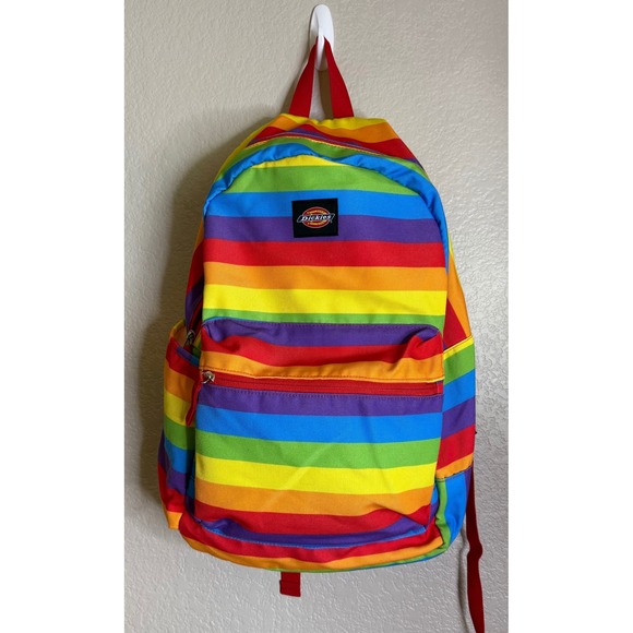 Dickies Other - Dickies Unisex Large Backpack Colton Rainbow Striped Canvas Bag Festival School